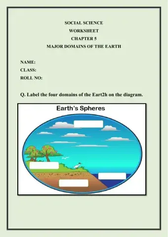Major Domains of the Earth