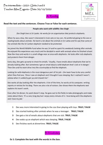 Beyond A2+ units 5 and 6