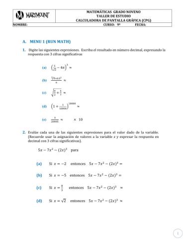 Taller de estudio CPG