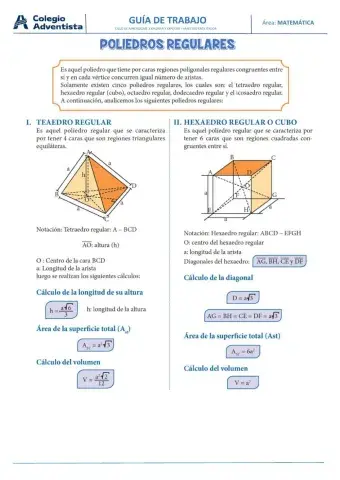 Poliedros regulares ii