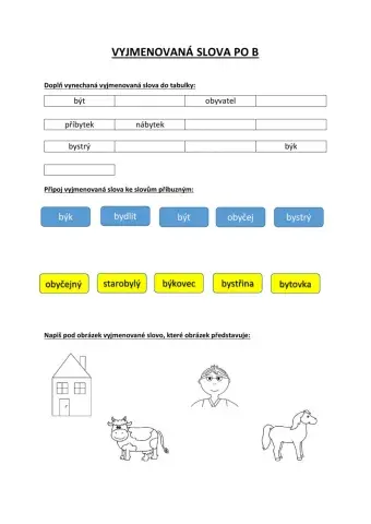 Vyjmenovaná slova po B