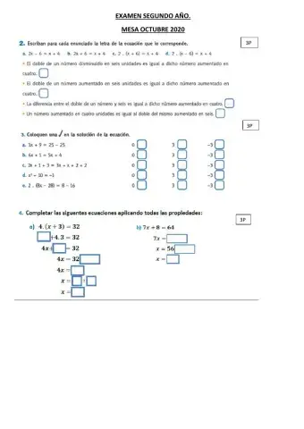 Examen de Ecuaciones