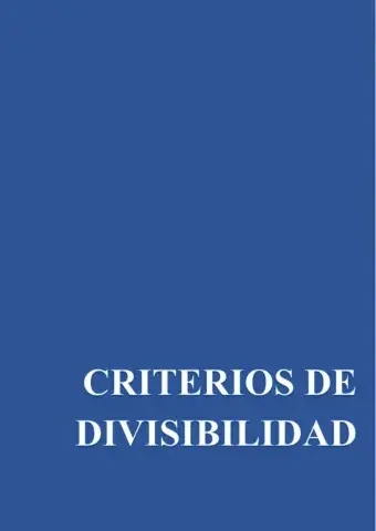 Portada criterios divisibilidad