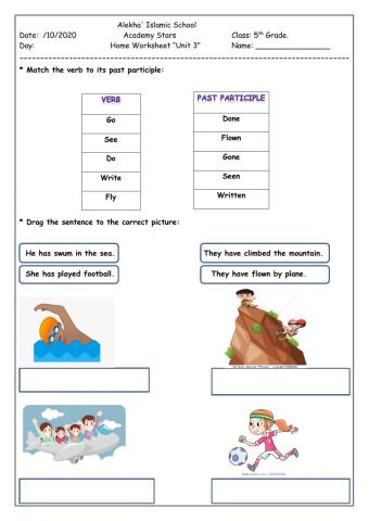 Interactive worksheet 5th grade