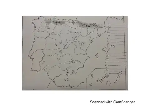 Mapa relieve montañoso España