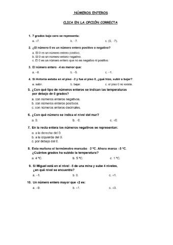 Números enteros
