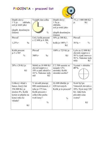 Procenta - opakování