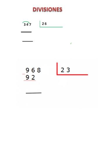Divisiones con dos cifras en el divisor