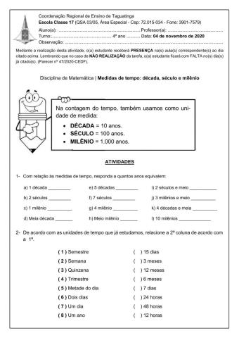 Década, século e milênio