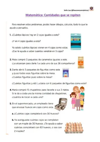 Cantidades que se repiten