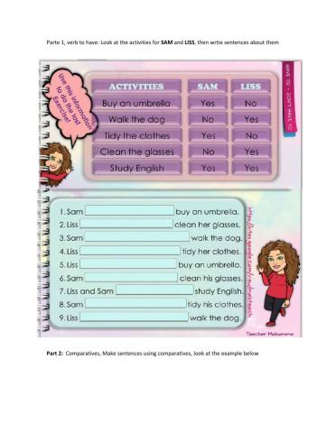 Quiz: Have to, has to  and comparatives 