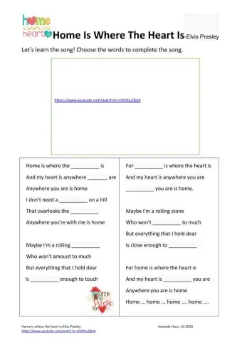 Song-home is where the heart is