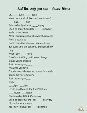 Just the way you are - Bruno Mars