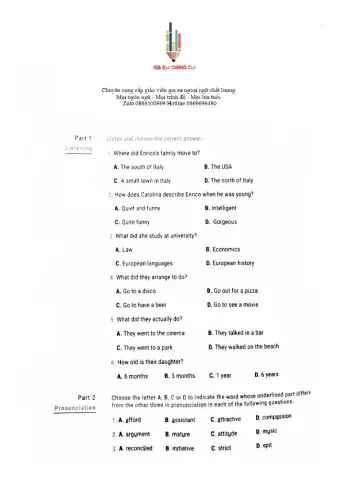 English 11 - 45' Test 1