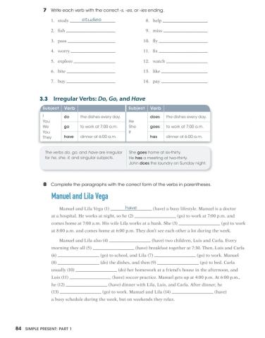 Present simple - everyday activities