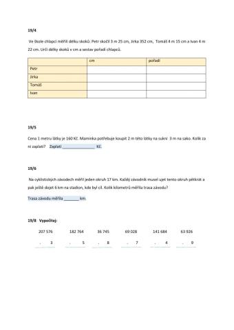 Převody jednotek II