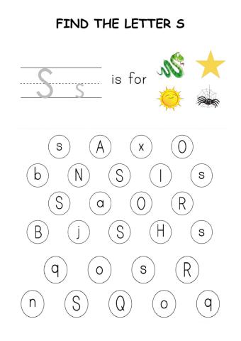 Find the letter s