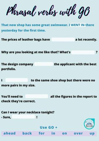 Phrasal verbs with go