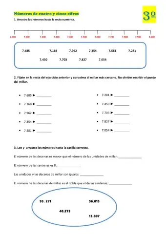 Números de cuatro y cinco cifras