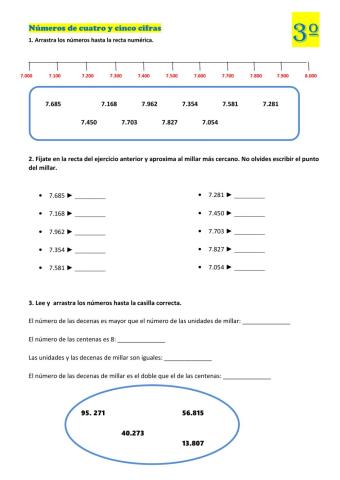 Números de cuatro y cinco cifras