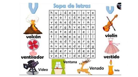 Sopa de letras palabras de uso frecuente