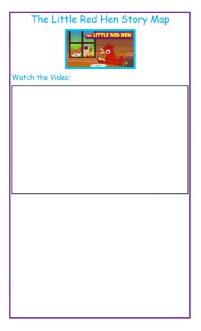 The Little Red Hen Story Map