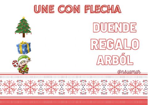Navidad. unir con flecha