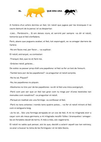 La formiga i el lleó