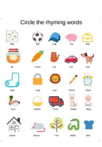 Rhyming words