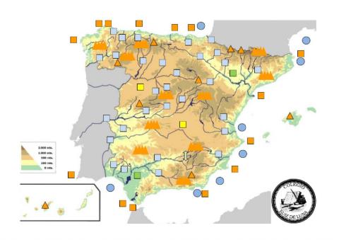 Relieve, costas y ríos de España