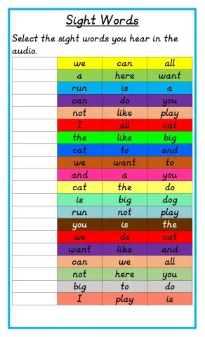 Sight Words