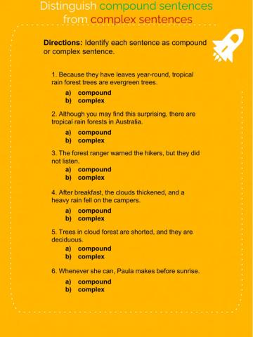Compound and Complex Sentences (1)