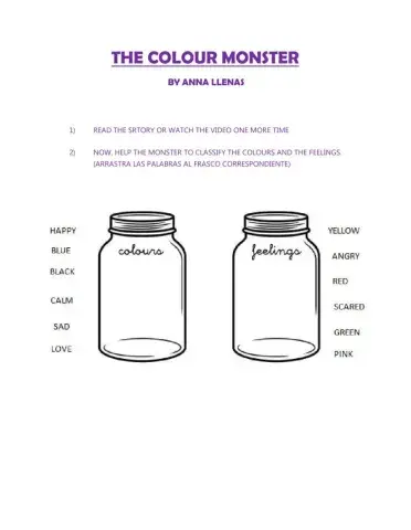 The colour monster activities