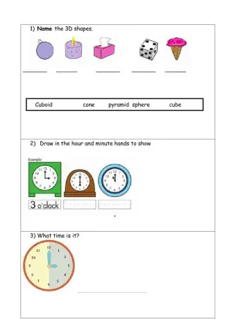 Number concepts standard one