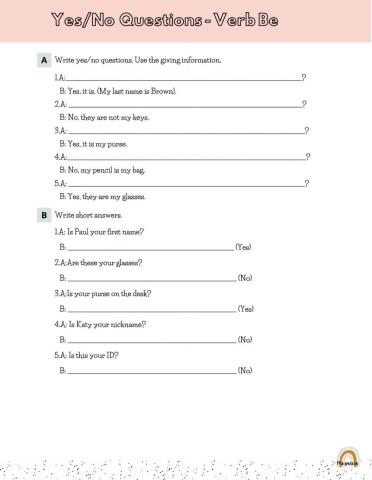 Yes-No Questions Verb Be
