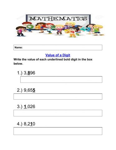 Value of a Digit