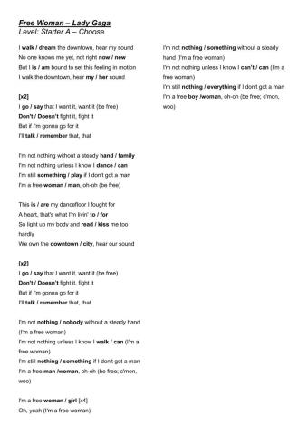Free Woman - Lady Gaga