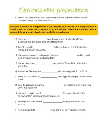 Gerunds after prepositions