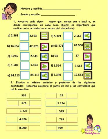 Comparación de números naturales