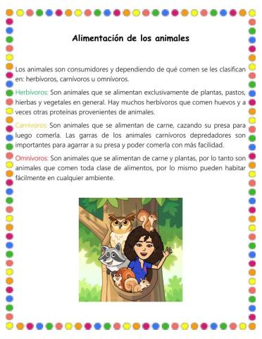 Alimentación de los animales