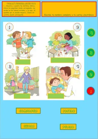 Me fio de ti. Tema 1. 1º Primaria Ceip Profesor Tierno Galván de Utrera