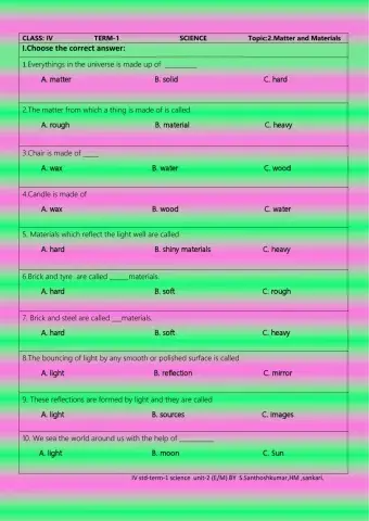 Iv science-2.matter and materials
