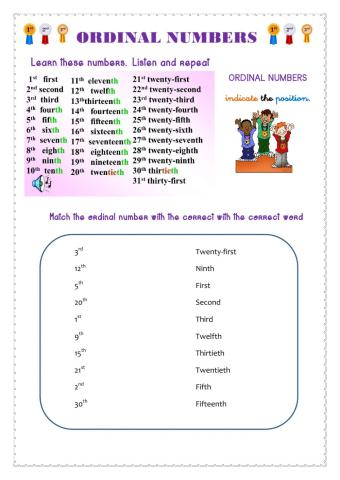 Ordinal numbers