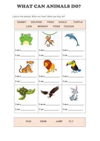 What can animals do?