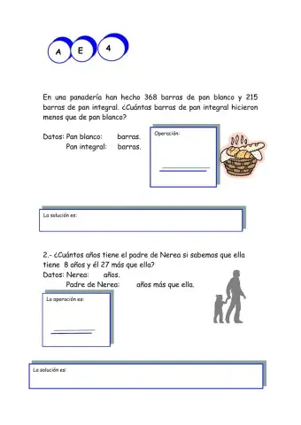 Problemas matemáticos de tercero