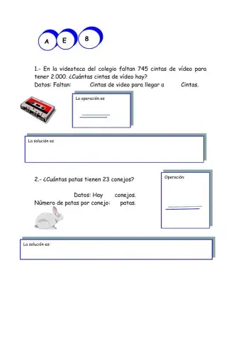 Problemas matemáticos de tercero