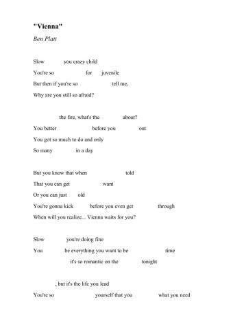 Song -Vienna-