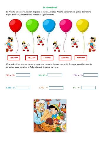 Multiplicación por dos cifras. Centena de mil