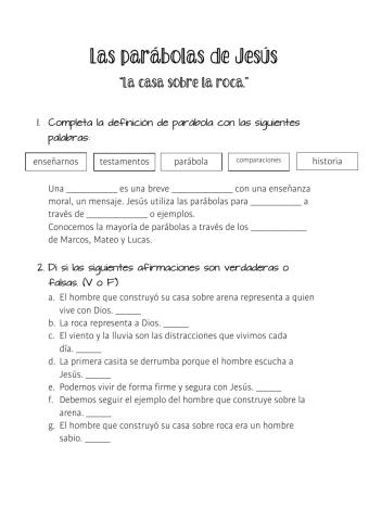 La casa sobre la roca (Parábola)