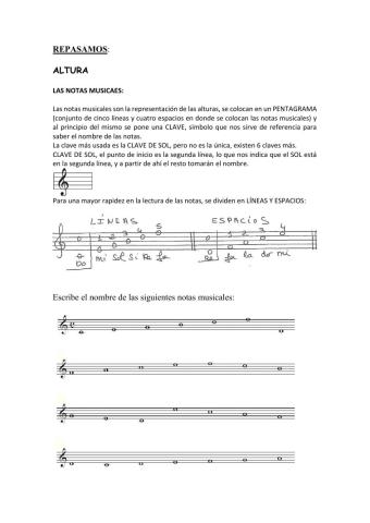 Repasamos notas musicales